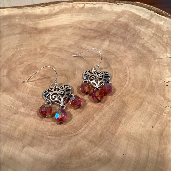 Heart Chandelier Earrings - Picture 2 of 5